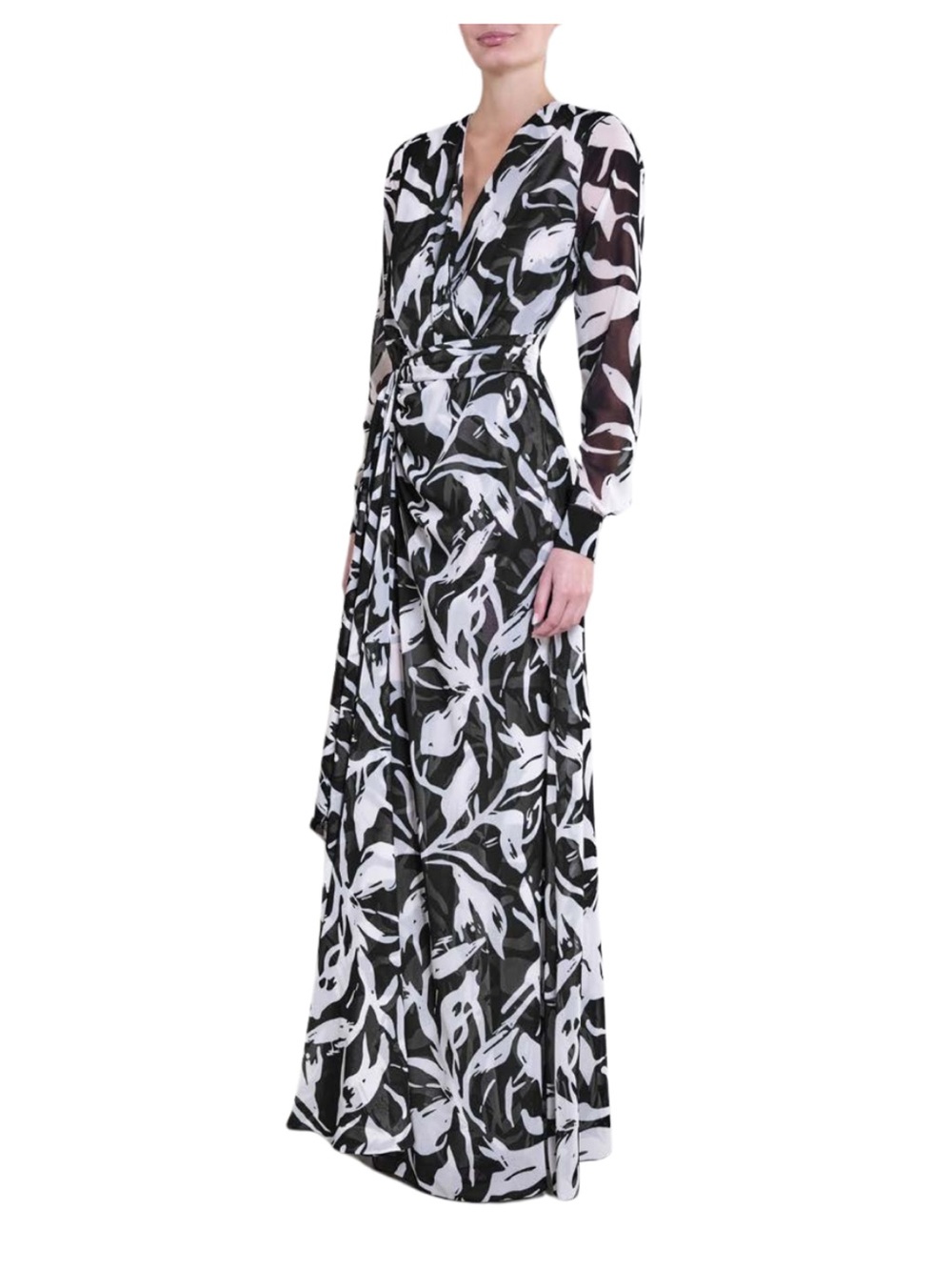 Chiara Boni La Petite Robe Flisky GG ZP Print Long Gown size 40
